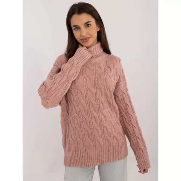  Dámský svetr WOOL FASHION ITALIA AT-SW-23445.00 DARK PINK 