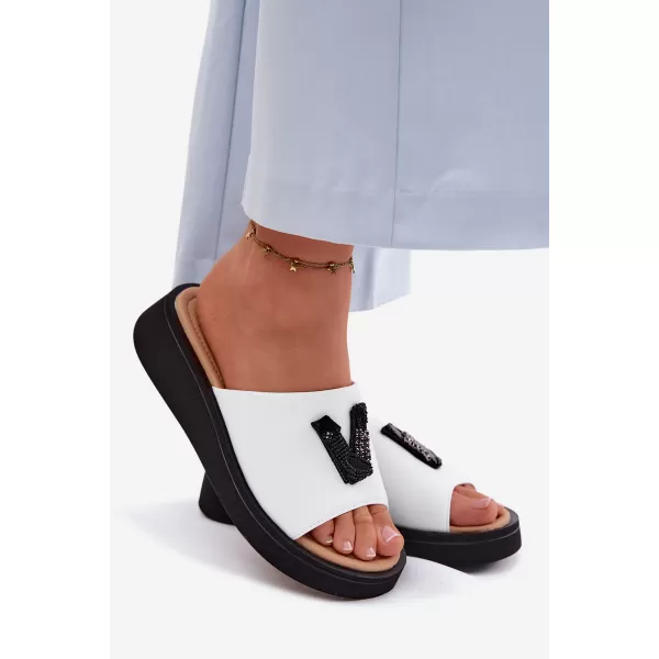  Dámské pantofle VINCEZA 66950 WHITE 
