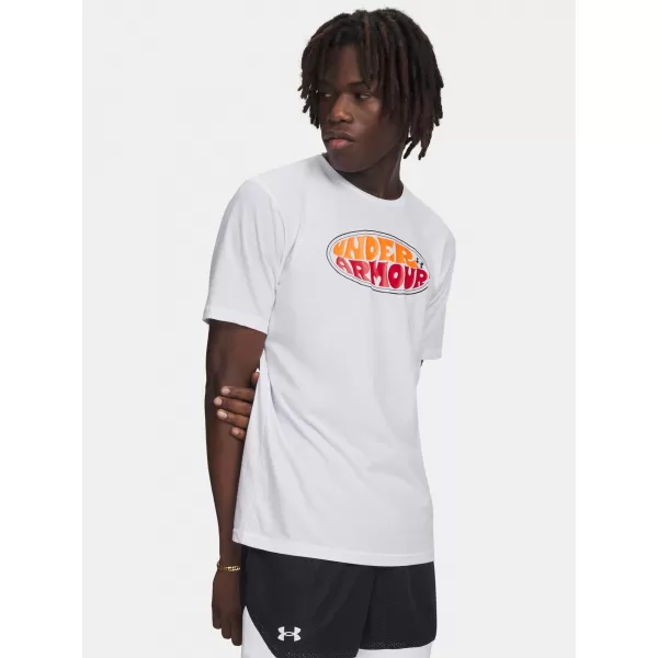  Pánské triko UNDER ARMOUR M OVAL WM SS 6011075-100 BÍLÁ 