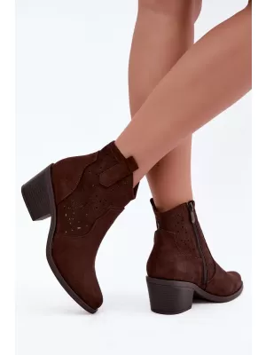 Dámské boty S.BARSKI HY62-8147 CHOCOLATE