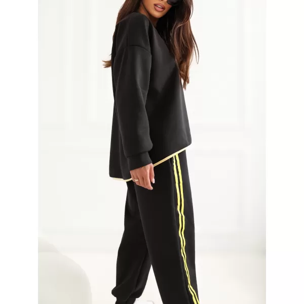  Dámská tepláková souprava RUE PARIS IT-KMPL-22216.75 BLACK 