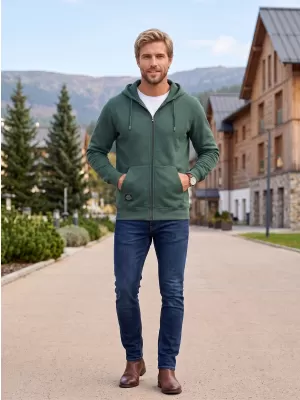 Pánská mikina ALTISPORT NP/ALMST45001 BOTTLE GREEN