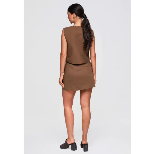 Dámský kabát OMBRE OW-VE-E0006 BROWN 