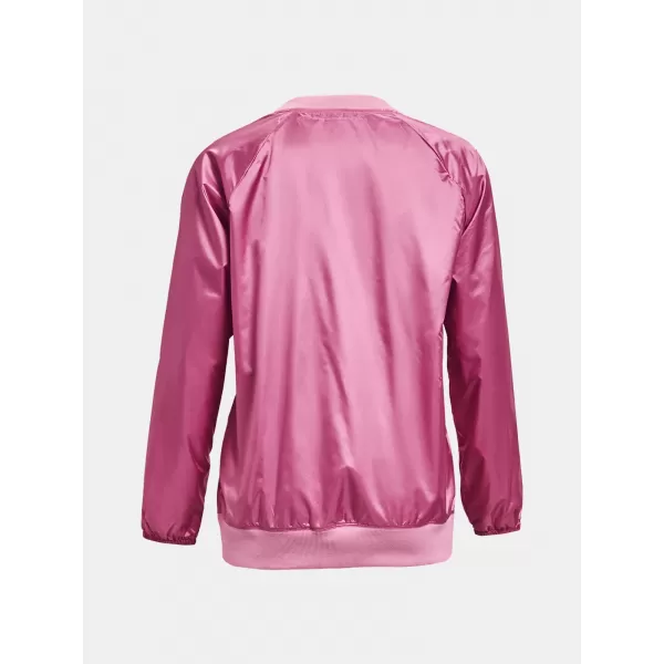  Dámská mikina UNDER ARMOUR RECOVER STORM WOVEN SHINE CREW 1364012-680 RŮŽOVÁ 