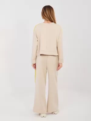 Dámská tepláková souprava RUE PARIS IT-KMPL-21772.12 BEIGE