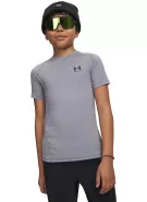 Chlapecké triko UNDER ARMOUR B HEATGEAR SS 1361723-035 ŠEDÁ