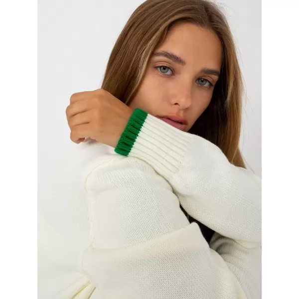 Dámský svetr RUE PARIS LC-SW-0340.42P WHITE-GREEN 
