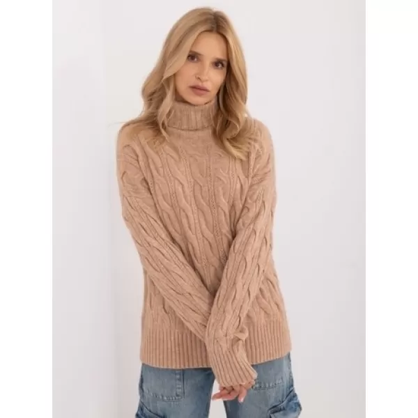  Dámský svetr WOOL FASHION ITALIA AT-SW-23445.00 CAMEL 
