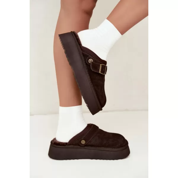  Dámské pantofle BIG STAR SHOES UU274697 BROWN/BEIGE 