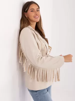 Dámský kabát RUE PARIS IT-PL-5792.33 LIGHT BEIGE