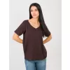 Dámské tričko RUE PARIS RV-TS-A1094.45 DARK BROWN