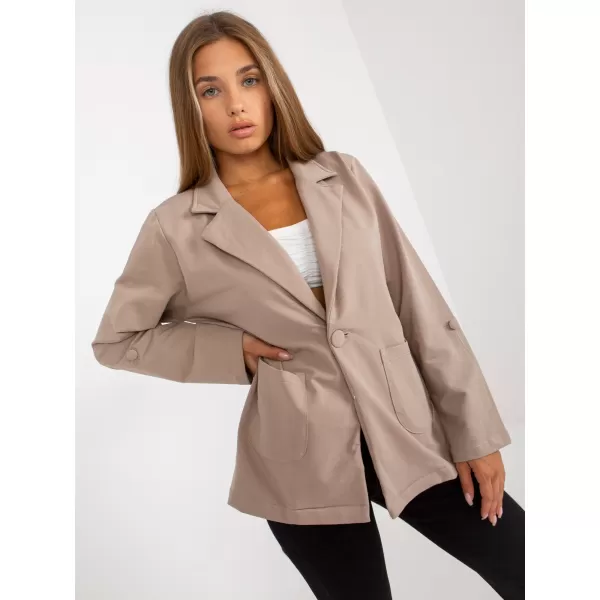  Dámská bunda RUE PARIS RV-MA-8071.19P DARK BEIGE 