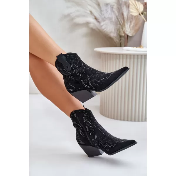  Dámské boty na podpatku BOTO 9676A BLACK 