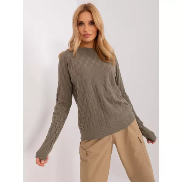  Dámský svetr WOOL FASHION ITALIA AT-SW-2326.37X KHAKI 