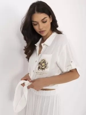 Dámská košile ITALY MODA DHJ-KS-8595-1.66 ECRU