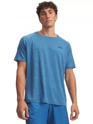Pánské triko UNDER ARMOUR TECH TEXTURED SS 1382796-430 MODRÁ