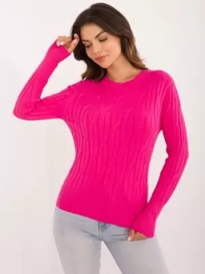 Dámský svetr WOOL FASHION ITALIA AT-SW-2338-2.00 FUCHSIA