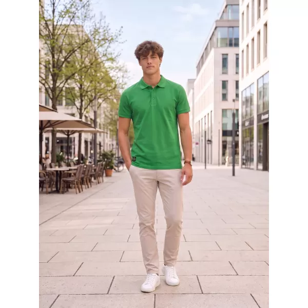  Pánské triko s límečkem ALTISPORT NP/ALMST90601 KELLY GREEN 