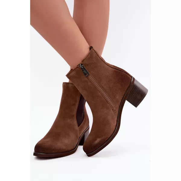  Dámské chelsea boty VINCEZA 133105 CAMEL 