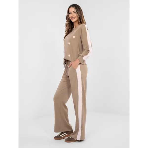  Dámská tepláková souprava RUE PARIS IT-KMPL-22211.32 DARK BEIGE 