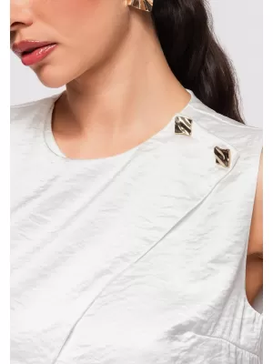 Dámská blůza LARICA OW-TS-E0004 OFF WHITE
