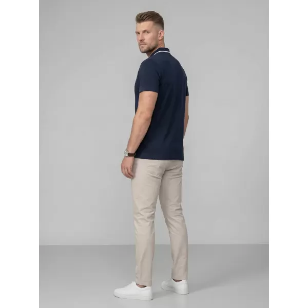  Pánské triko s límečkem 4F 4FWMM00TPTSM0773 NAVY 
