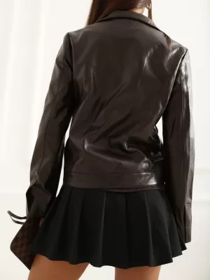 Dámská bunda ITALY MODA IR-KR-AY993.95P DARK BROWN