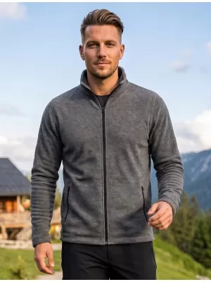Pánská micro fleece mikina MALFINI FACTOR 852 ČERNÝ MELÍR