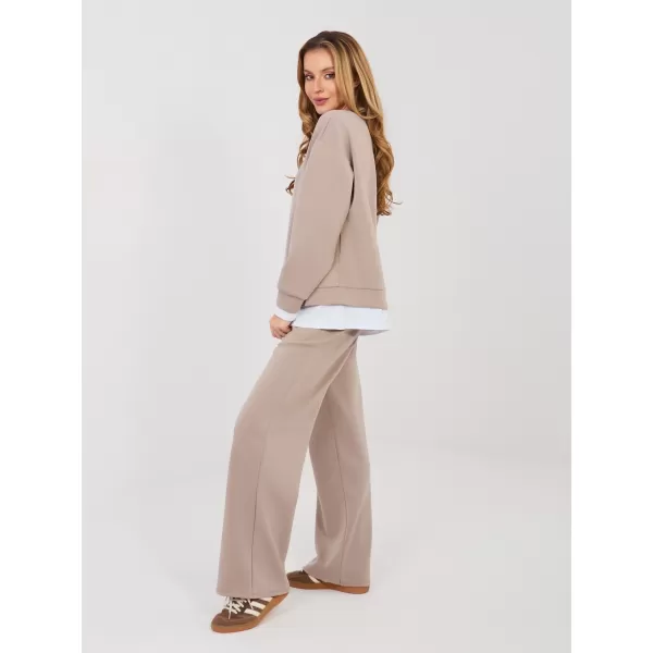  Dámská tepláková souprava RUE PARIS IT-KMPL-22230.18 DARK BEIGE 