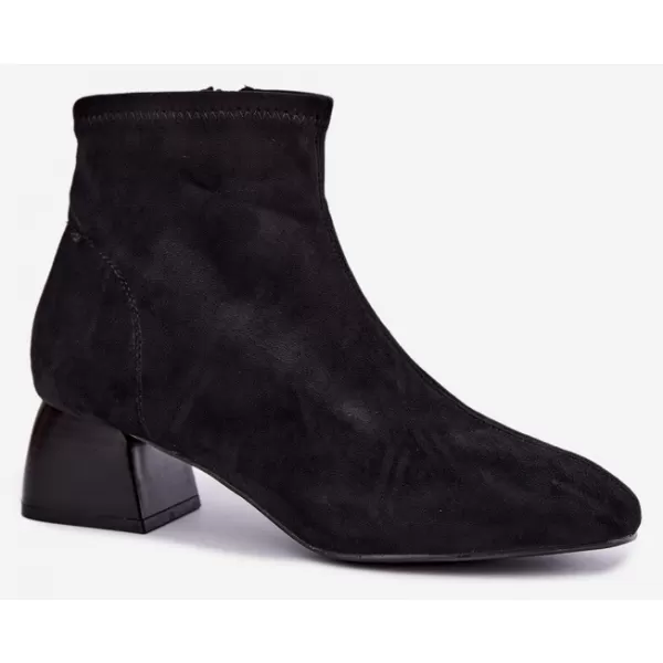  Dámské kotníkové boty BOTO D-338 BLACK SUEDE 