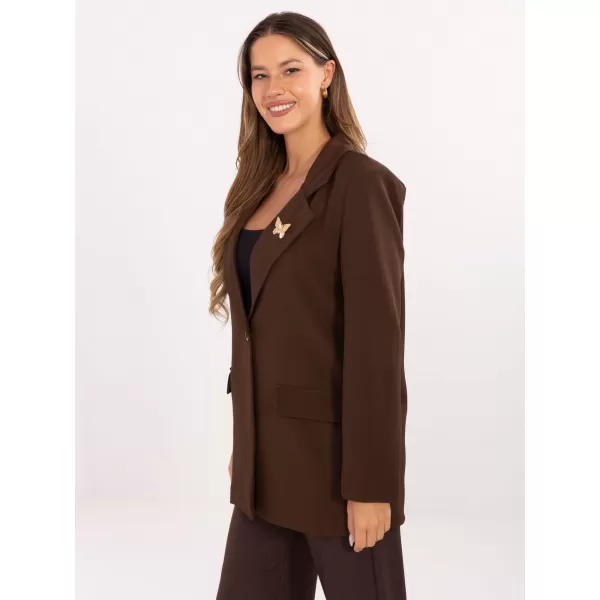  Dámské sako RUE PARIS IT-MA-FL8315.85 BROWN 