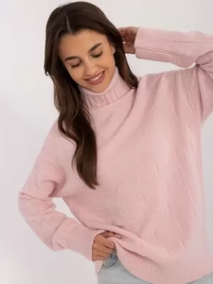 Dámský svetr WOOL FASHION ITALIA AT-SW-2342-1.35 BRIGHT PINK