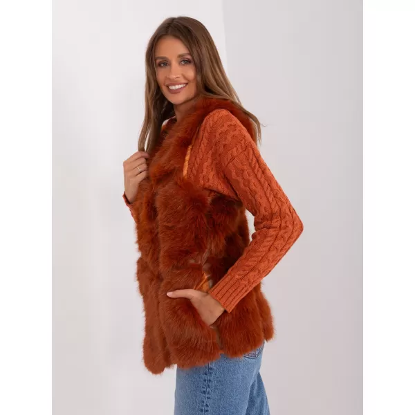  Dámská vesta WOOL FASHION ITALIA AT-KZ-2375.00P DARK ORANGE 