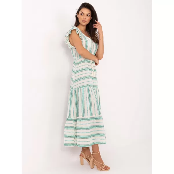  Dámské šaty OCH BELLA TW-SK-BI-28760.97 WHITE-GREEN 
