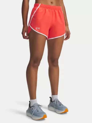 Dámské kraťasy UNDER ARMOUR UA FLY BY 3'' SHORTS 1382438-690 ČERVENÁ