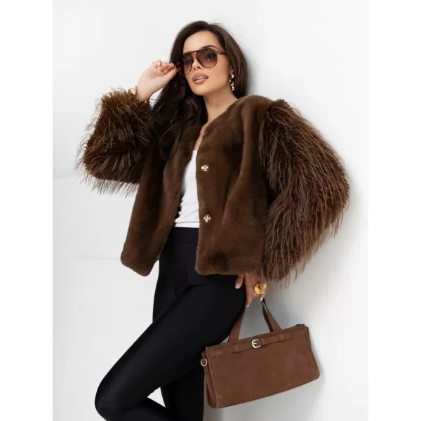  Dámská bunda FACTORY PRICE MBM-KR-25-62.00P BROWN 