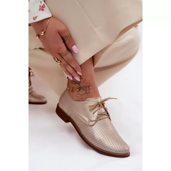  Dámské polobotky ZAZOO 4238/HOGL GOLD 