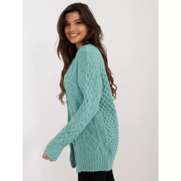  Dámský svetr WOOL FASHION ITALIA AT-SW-23525.21 MINT 