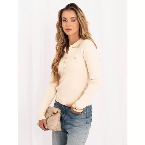  Dámský svetr FACTORY PRICE PM-SW-SF502.29 LIGHT BEIGE 