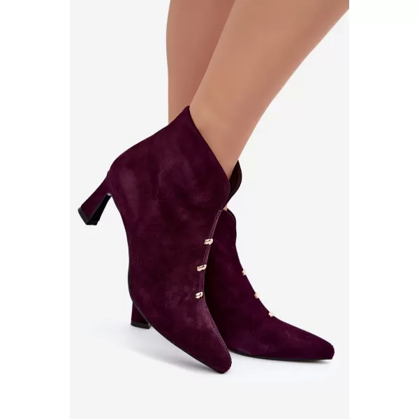  Dámské kotníkové boty D&A CR62-3496 PLUM 
