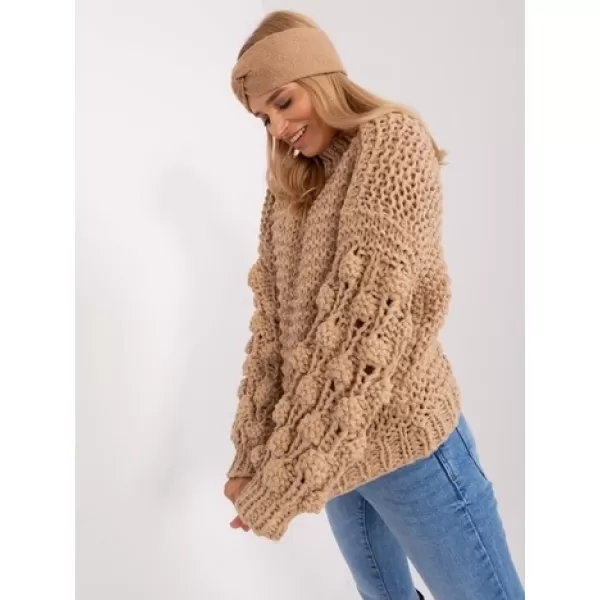  Dámský svetr WOOL FASHION ITALIA AT-SW-2382.97P BEIGE 
