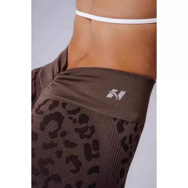  Dámské legíny NEBBIA PRIMAL 849 DARK BROWN LEOPARD 