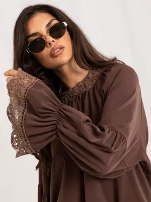 Dámská halenka ITALY MODA MI-BZ-3527.65 DARK BEIGE