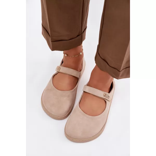  Dámské baleríny ZAZOO 10206 BEIGE 