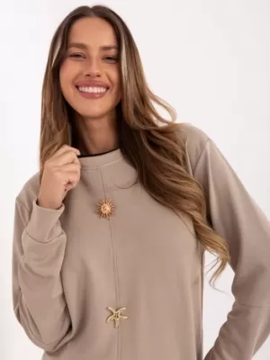 Dámská mikina RELEVANCE RV-BL-A929.00 BEIGE