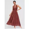 Dámské šaty OMBRE OW-DLR-E0001 BROWN