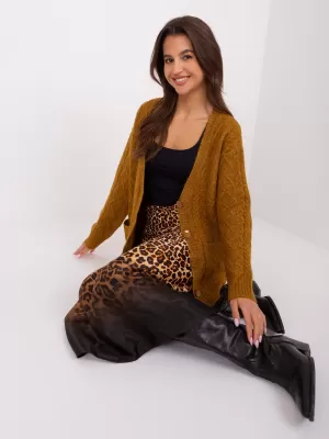 Dámský svetr WOOL FASHION ITALIA AT-SW-2358.31 DARK YELLOW