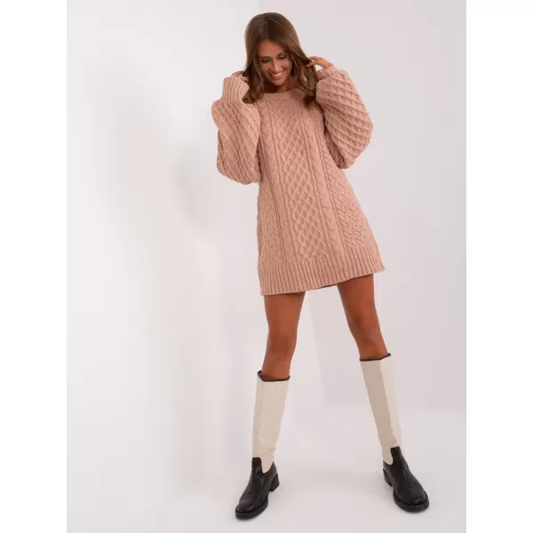  Dámský svetr WOOL FASHION ITALIA AT-SW-2367-2.64P DARK PINK 