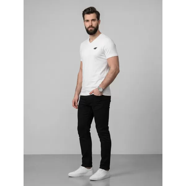  Pánské triko 4F 4FWMM00TTSHM3339 WHITE 