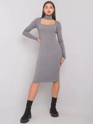 Dámské šaty OCH BELLA TW-SK-BI-ZS5178.84 DARK GREY